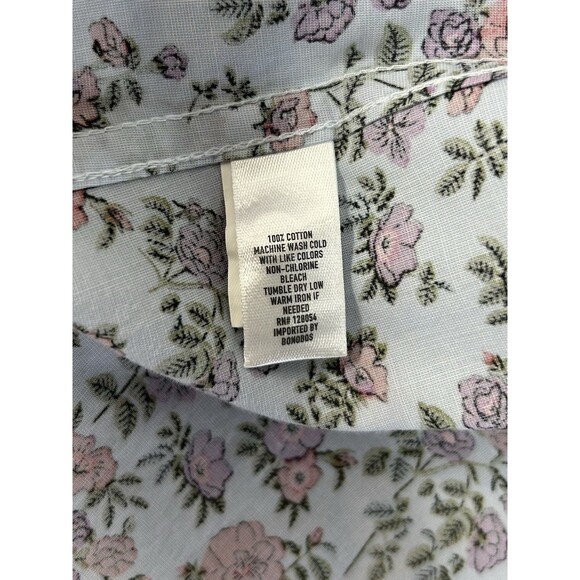 Bonobos Men's Floral Button Up Shirt Size S Short Sleeve Slim Fit Blue Red - Picture 8 of 8